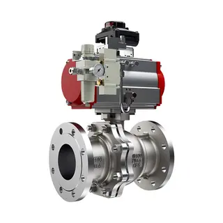 Pneumatic Floating Ball Valve, A351 CF8, DN100, PN16, 4 Inch