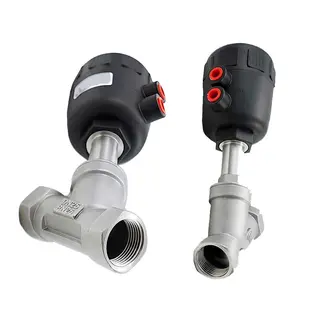 ASTM A351 CF8M Angle Seat Valve, Stainless Steel, DN25, PN25
