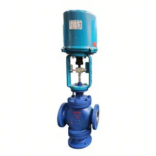 Electric Double Seated Control Valve, 3-way, WCB, DN65, PN16