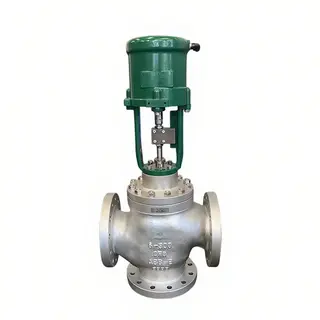 ASTM A351 CF8 3-way Control Valve, 6 Inch, 800 LB, Pneumatic