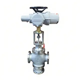 3-way Converging Control Valve, CF8, DN125, PN16, Electric