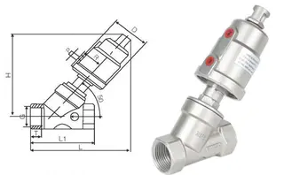 ASTM A351 CF8M Angle Seat Valve Table