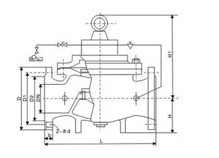 Remote Float Level Control Valve Structural Diagram