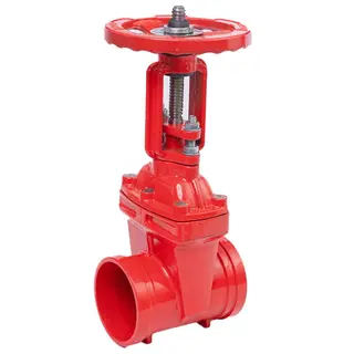 Grooved Gate Valve, BS 5163, EN 1074, QT450, DN100, PN16, RS