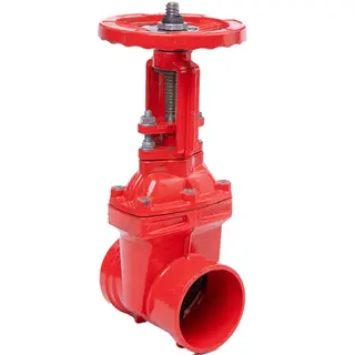 Grooved Gate Valve, BS 5163, EN 1074, QT450, DN100, PN16, RS