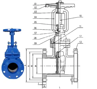 Rising Stem Gate Valve Design Drawing