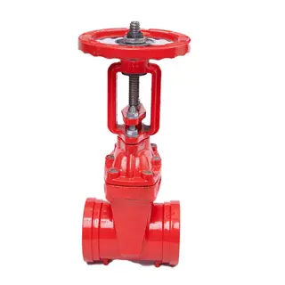 Grooved Gate Valve, BS 5163, EN 1074, QT450, DN100, PN16, RS