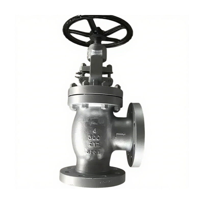 ASTM A217 C12 Angle Globe Valve, BS 1873, 4 Inch, 300 LB, RF