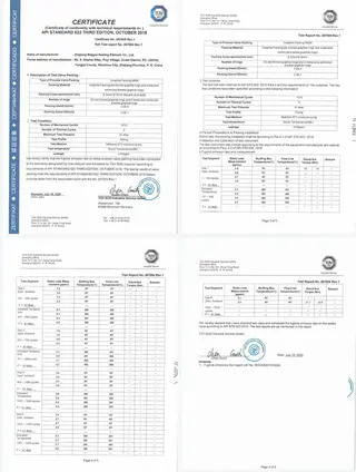 API 622 TUV Experimental Data Report for M600 Packing