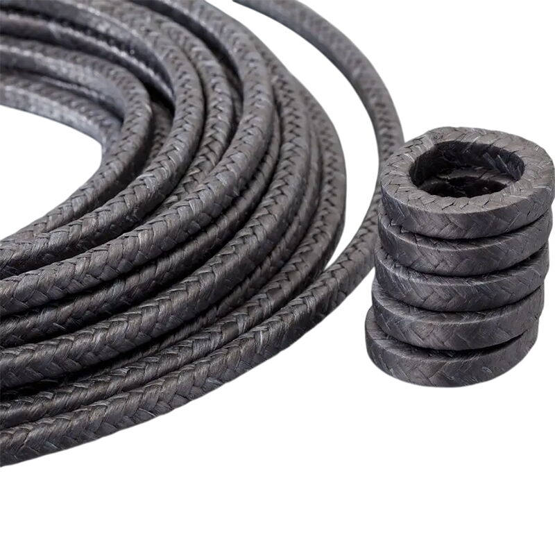 Custom PTFE Braided Packing, 6-25.4 mm, 0-80 bar, Graphited