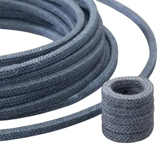 PTFE Impregnated Braided Packing, Carbon/Aramid Fibers, Pump