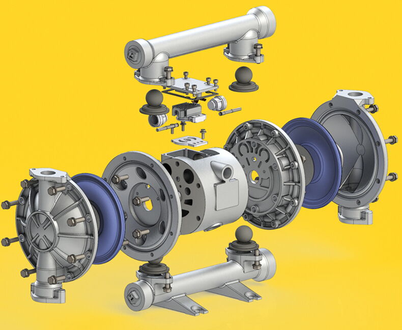 Diassembly of Pneumatic Diaphragm Pumps Diassembly of Pneumatic Diaphragm Pumps