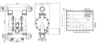 Metallic Diaphragm Pump Dimension Data (DN80-DN100)