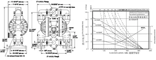 Air-Operated Diaphragm Pump Dimensional Data