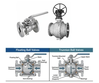 Floating Ball Valves vs. Trunnion Ball Valves