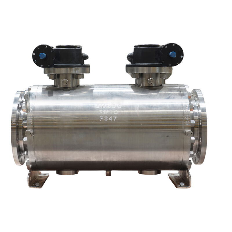 ASTM A182 F347 DBB Ball Valve, BS 5351, DN200, PN16, Flanged
