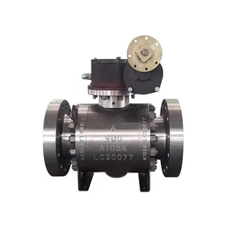 ASTM A105N Trunnion Ball Valve, API 6D, 6 IN, CL900, Gearbox