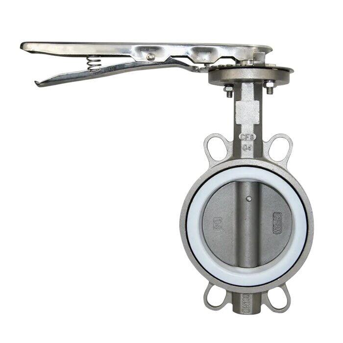 EN 593 Wafer Butterfly Valve, A351 CF8, DN100, PN16, Lever