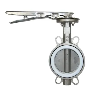EN 593 Wafer Butterfly Valve, A351 CF8, DN100, PN16, Lever