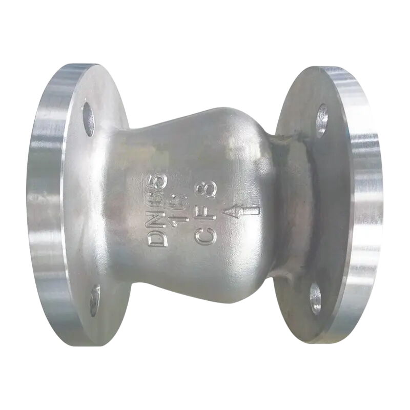 API 6D Axial Flow Check Valve, CF8, DN65, PN16, Flanged Ends