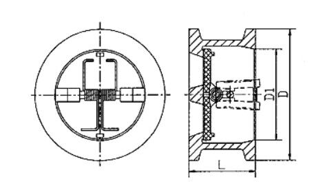 Dual Plate Wafer Check Valve Design Drawing