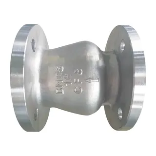 API 6D Axial Flow Check Valve, CF8, DN65, PN16, Flanged Ends