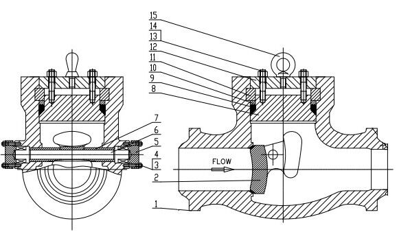 Tilting Disc Check Valve Design Drawing