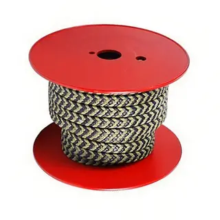 Zebra Braided Valve Packing, PN250, PTFE/Graphite/Aramid Fiber