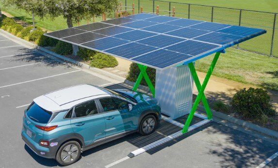 Solar Panel Electric Vehicle Charger