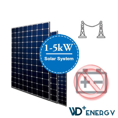 WD+ Energy 1kw to 5kw On-grid Solar Power System Selection Sheet