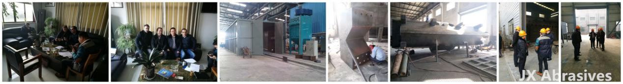 portuguese-customers-visited-jx-shot-blasting-machine-factory