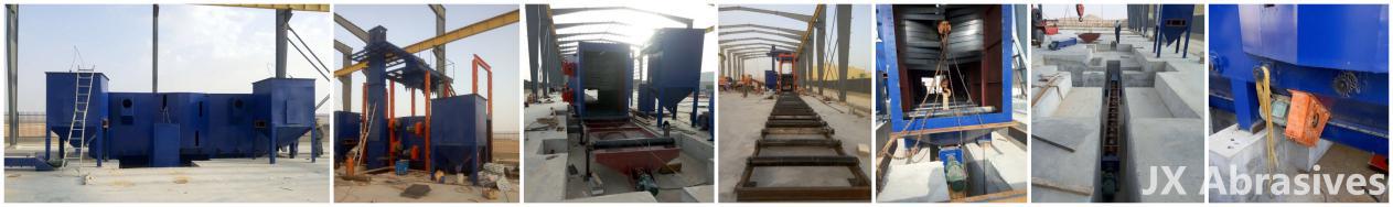 Shot Blasting Machine with Hoist & Roller Conveyor Systems Shot Blasting Machine with Hoist & Roller Conveyor Systems in Saudi