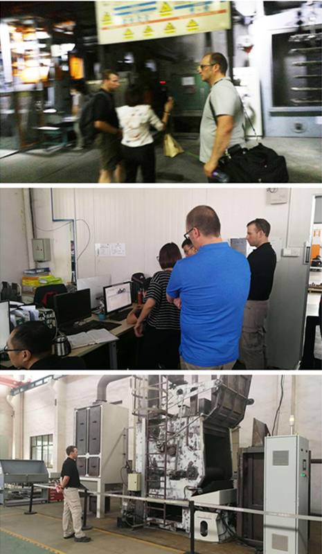 The Canadian customer came to visit us