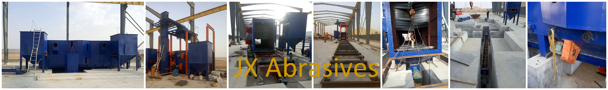 Shot Blasting Machine with Hoist & Roller Conveyor Systems Shot Blasting Machine with Hoist & Roller Conveyor Systems in Saudi