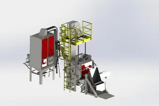 Shot blasting machine installation techniques