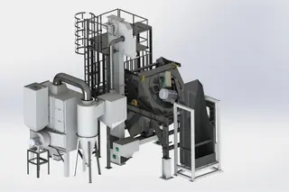 What is a tumble shot blasting machine?