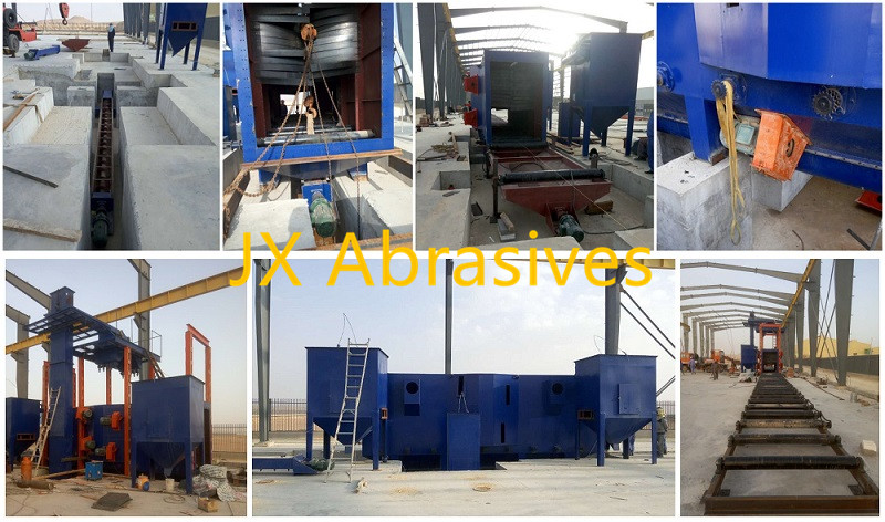 JX Abrasive Roller Conveyor Shot Blasting Machine for building industry JX Abrasive Roller Conveyor Shot Blasting Machine for building industry