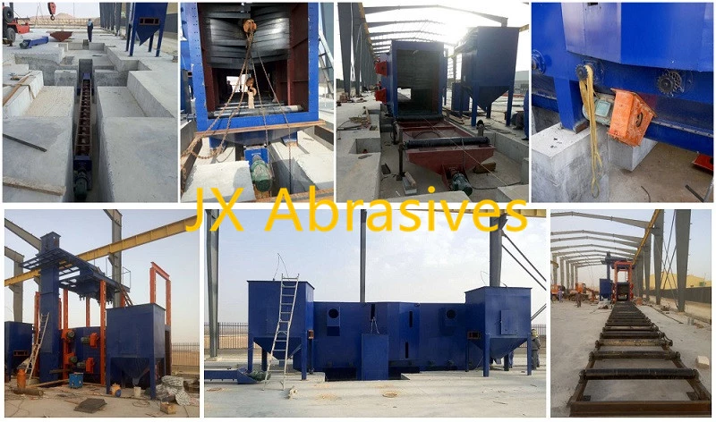JX Abrasive Roller Conveyor Shot Blasting Machine for building industry
