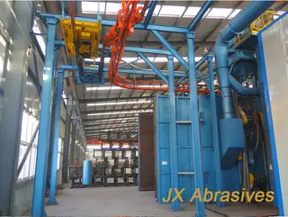 Hook Type Automatic Shot Blasting Machine For Oil Tank Propane Tank