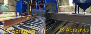 H beam shot blasting machine before and after