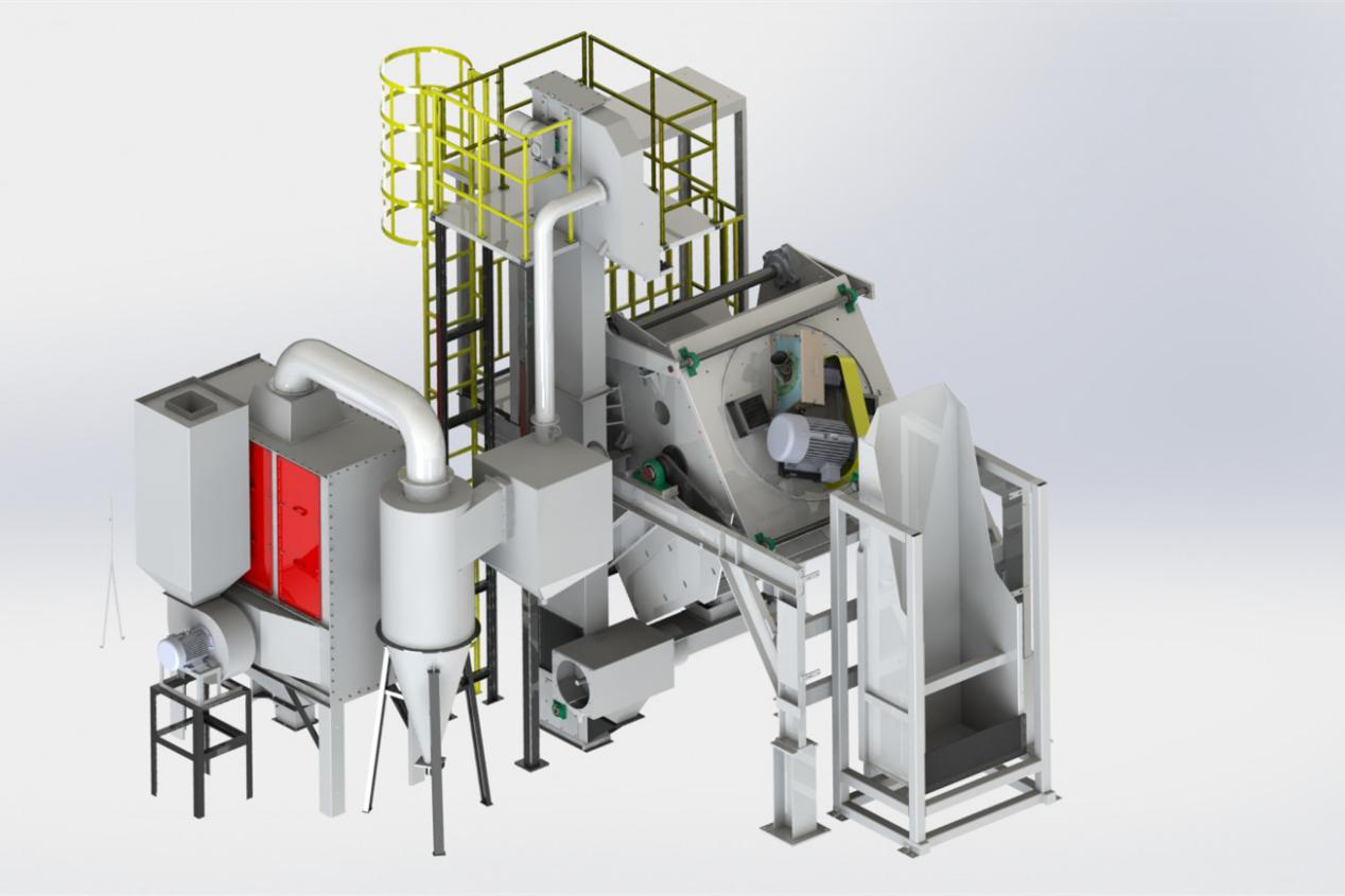 Automatic Drum Shot Blasting Machine, PLC Control