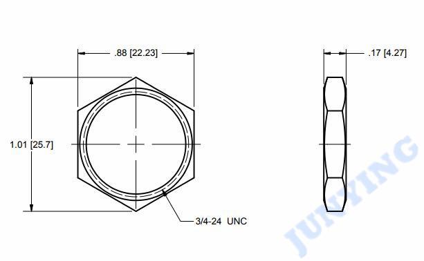 size of housing nut