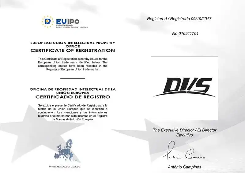 Registration Certificate of "DVS"