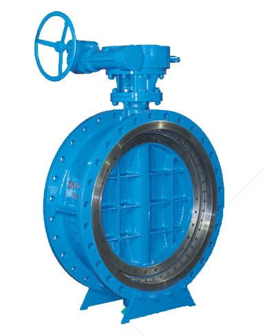 Triple eccentric metal seated butterfly valve