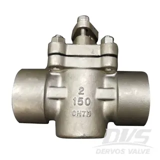 ASTM A351 CN7M Sleeved Plug Valve, 2 Inch, 150 LB, API 599