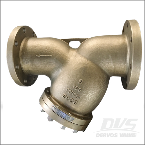 Bronze Y Strainer, ANSI B16.34, 6 Inch, Class 150, Raised Face