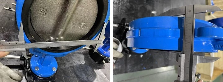 Wafer Butterfly Valve dimension check