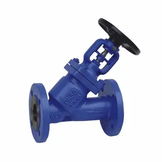 ASTM A216 WCB Y-Pattern Globe Valve, DN50, PN16, DIN 3356