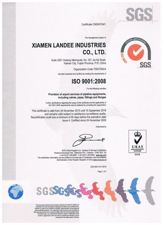 ISO 9001:2008 Certificate