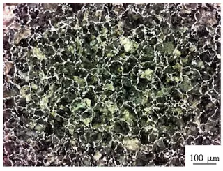 The metal matrix structure of the outer layer